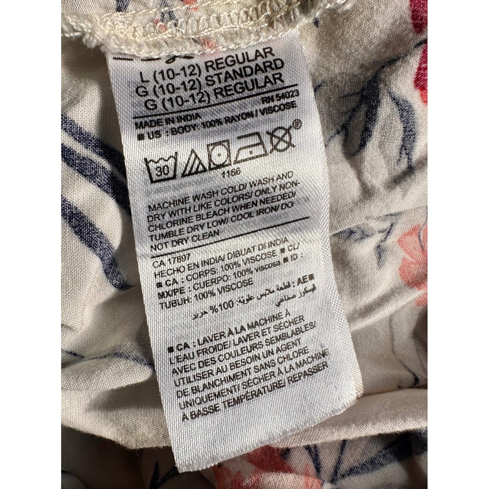 Old Navy Girls White Dress Large 10-12 Floral Bird Print High Low Summer Casual‎ - Picture 8 of 8